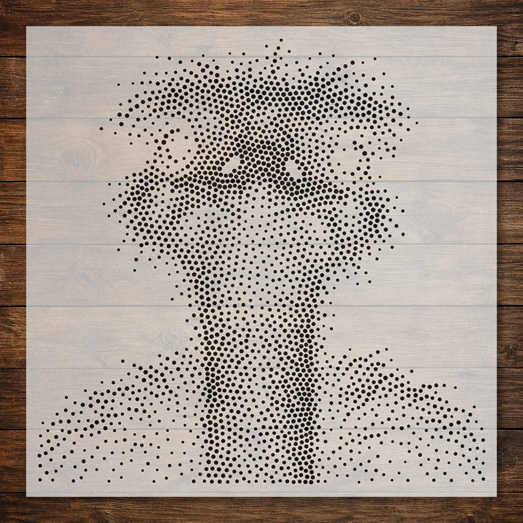 Ostrich Portrait reusable Mylar stencil