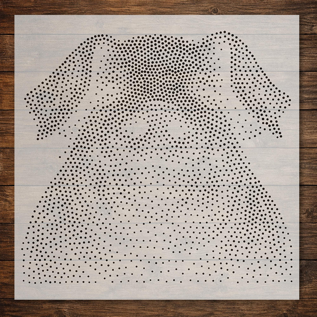 Pig Portrait reusable Mylar stencil