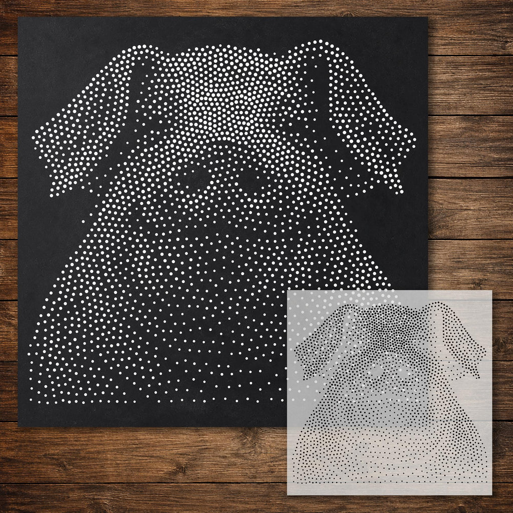 Pig Portrait reusable Mylar stencil