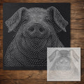 Pig Portrait reusable Mylar stencil