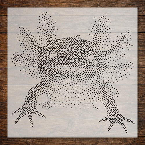 Axolotl Portrait reusable Mylar stencil