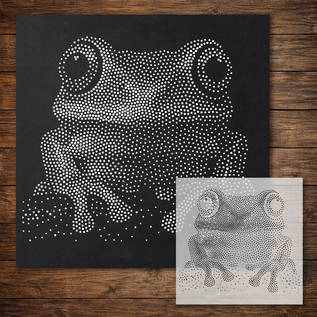 Tree Frog Portrait reusable Mylar stencil