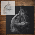 Mary Joseph Over Manger reusable Mylar stencil