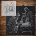 Wise Men Gifts with Jesus reusable Mylar stencil