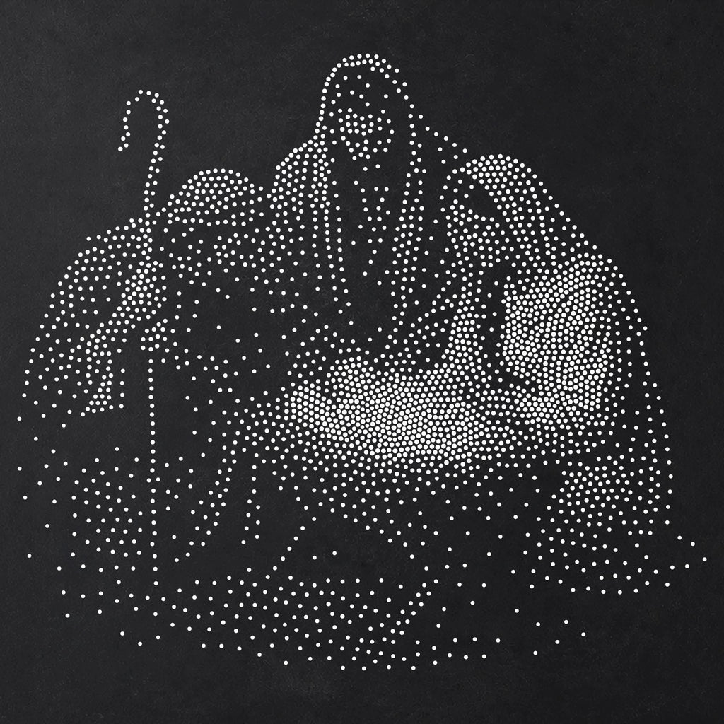 Shepherd with Holy Family reusable Mylar stencil