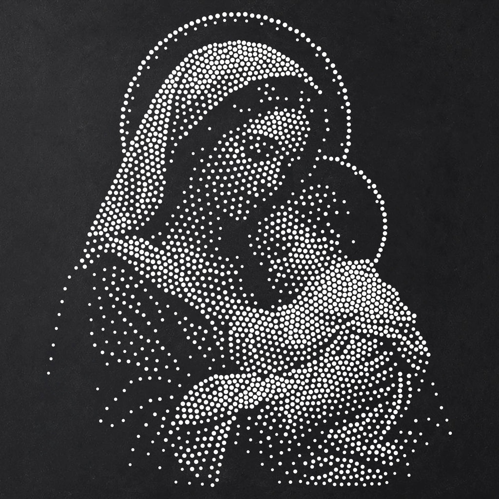 Madonna and Child reusable Mylar stencil