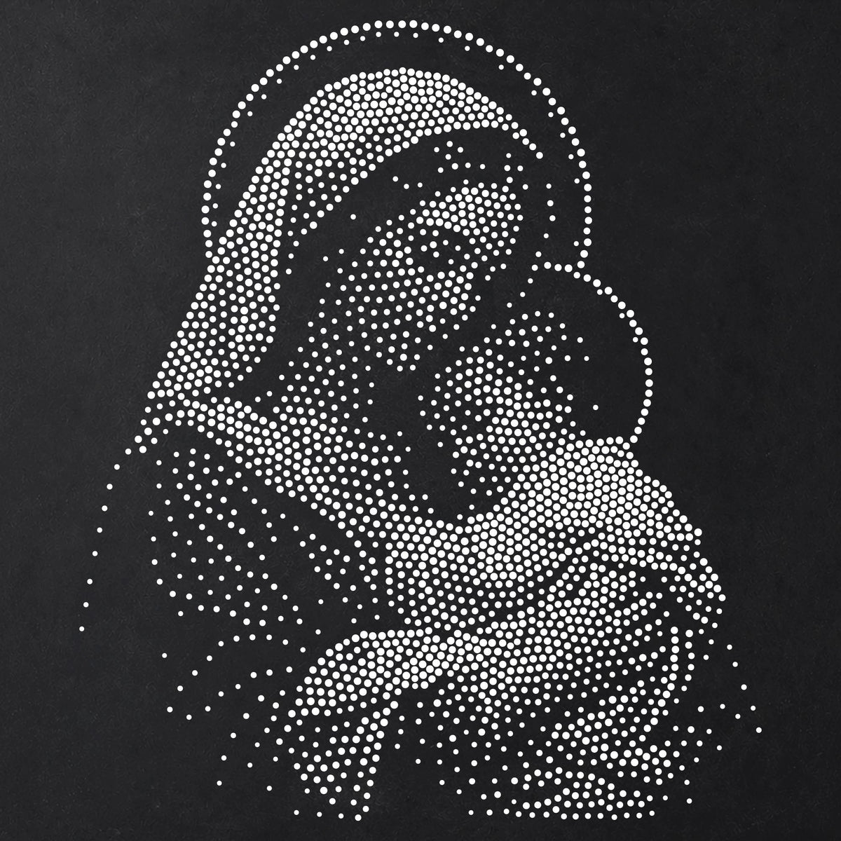 Madonna and Child reusable Mylar stencil