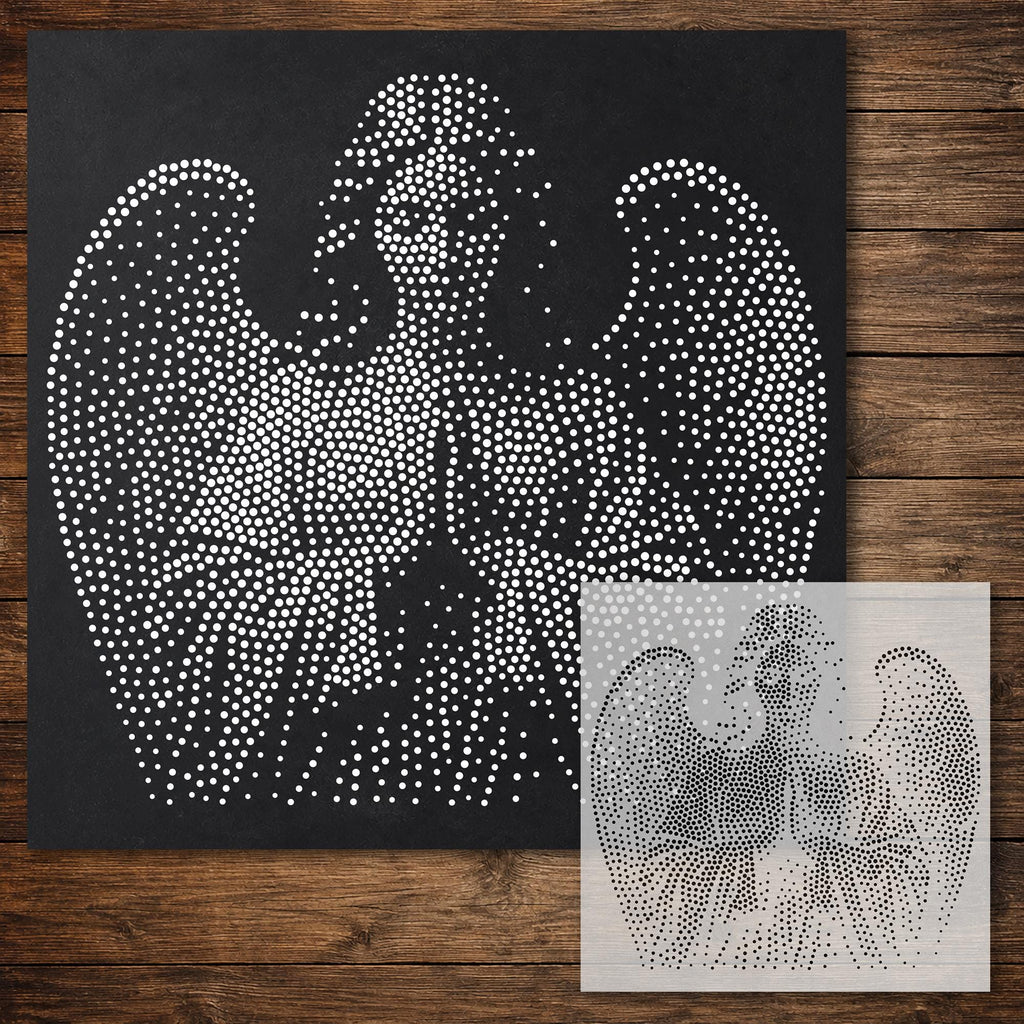 Angel in Prayer reusable Mylar stencil