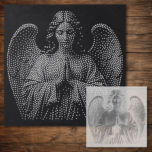 Angel in Prayer reusable Mylar stencil