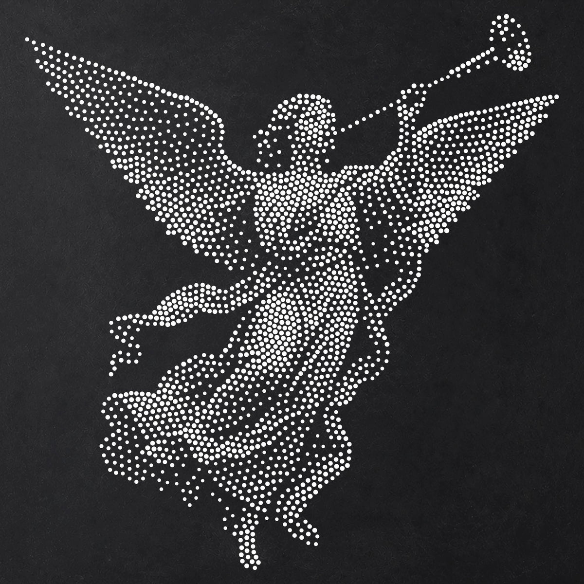 Angel with Trumpet reusable Mylar stencil