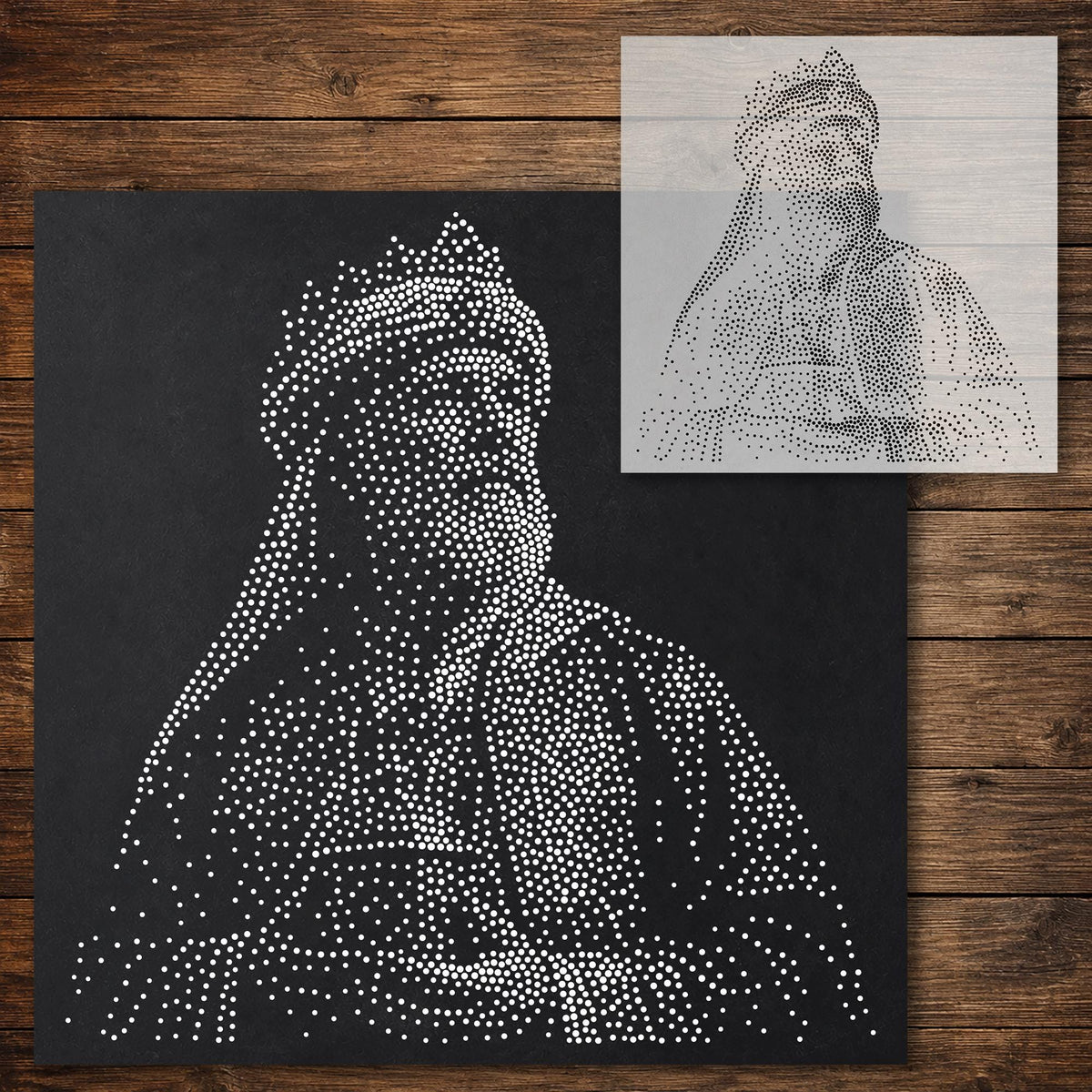 Wise Man with Gift reusable Mylar stencil
