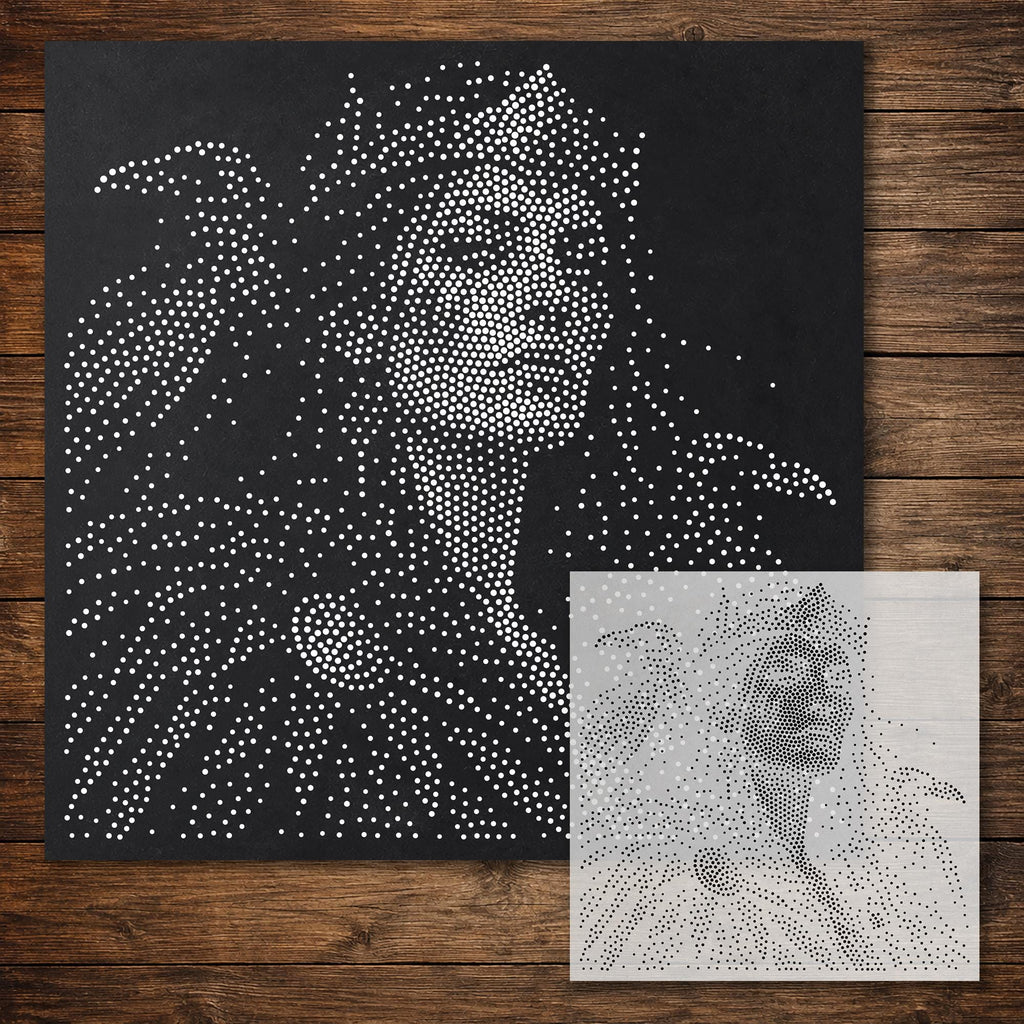 Morrigan Raven Queen reusable Mylar stencil