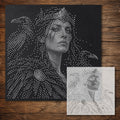 Morrigan Raven Queen reusable Mylar stencil