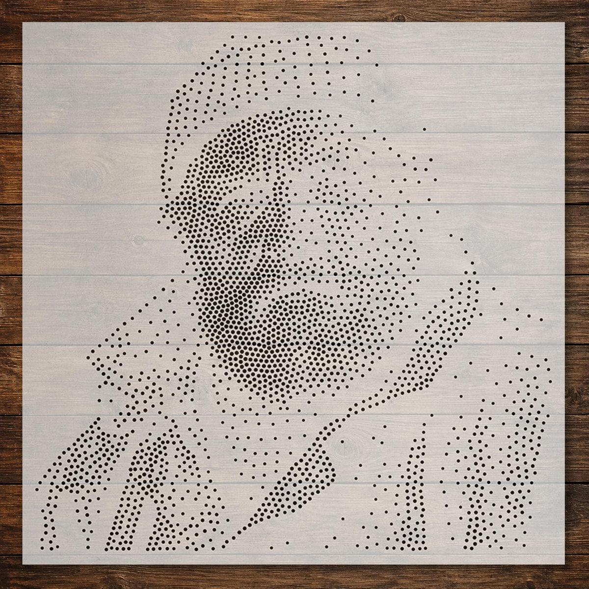 Old Fisherman Portrait reusable Mylar stencil
