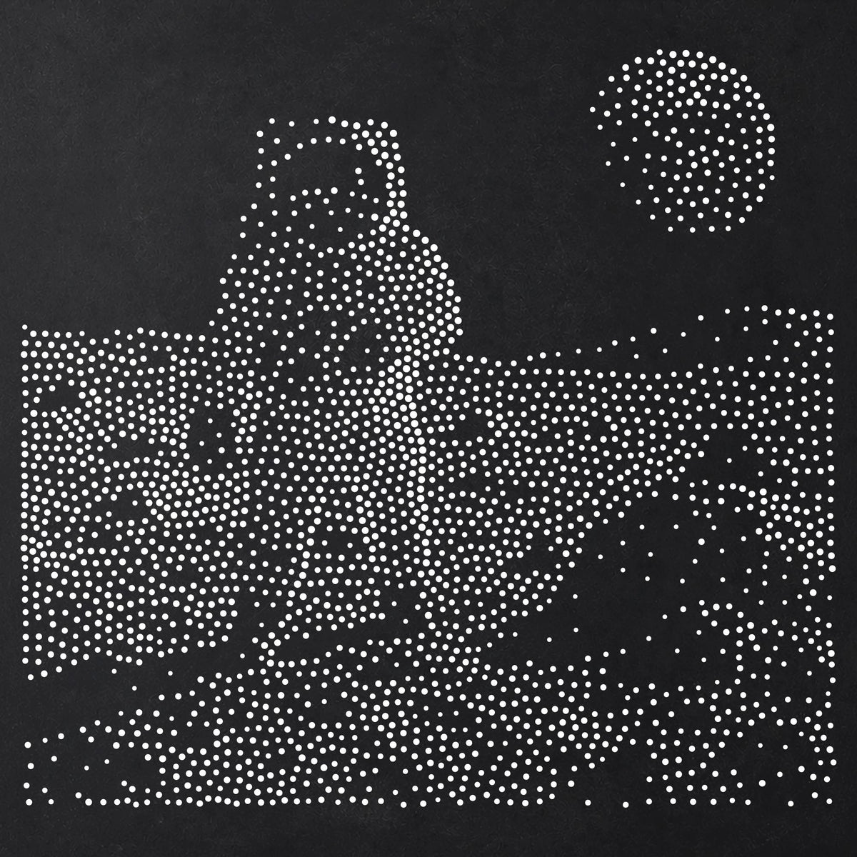 Man on Moon reusable Mylar stencil