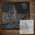 Man on Moon reusable Mylar stencil