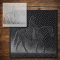 Cowboy on Horseback reusable Mylar stencil