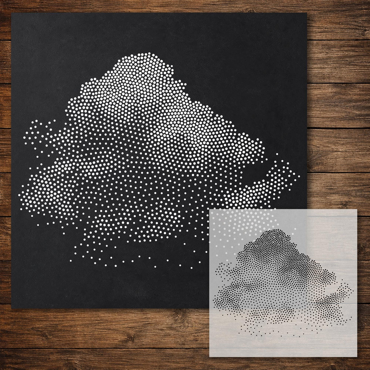 Cloud reusable Mylar stencil