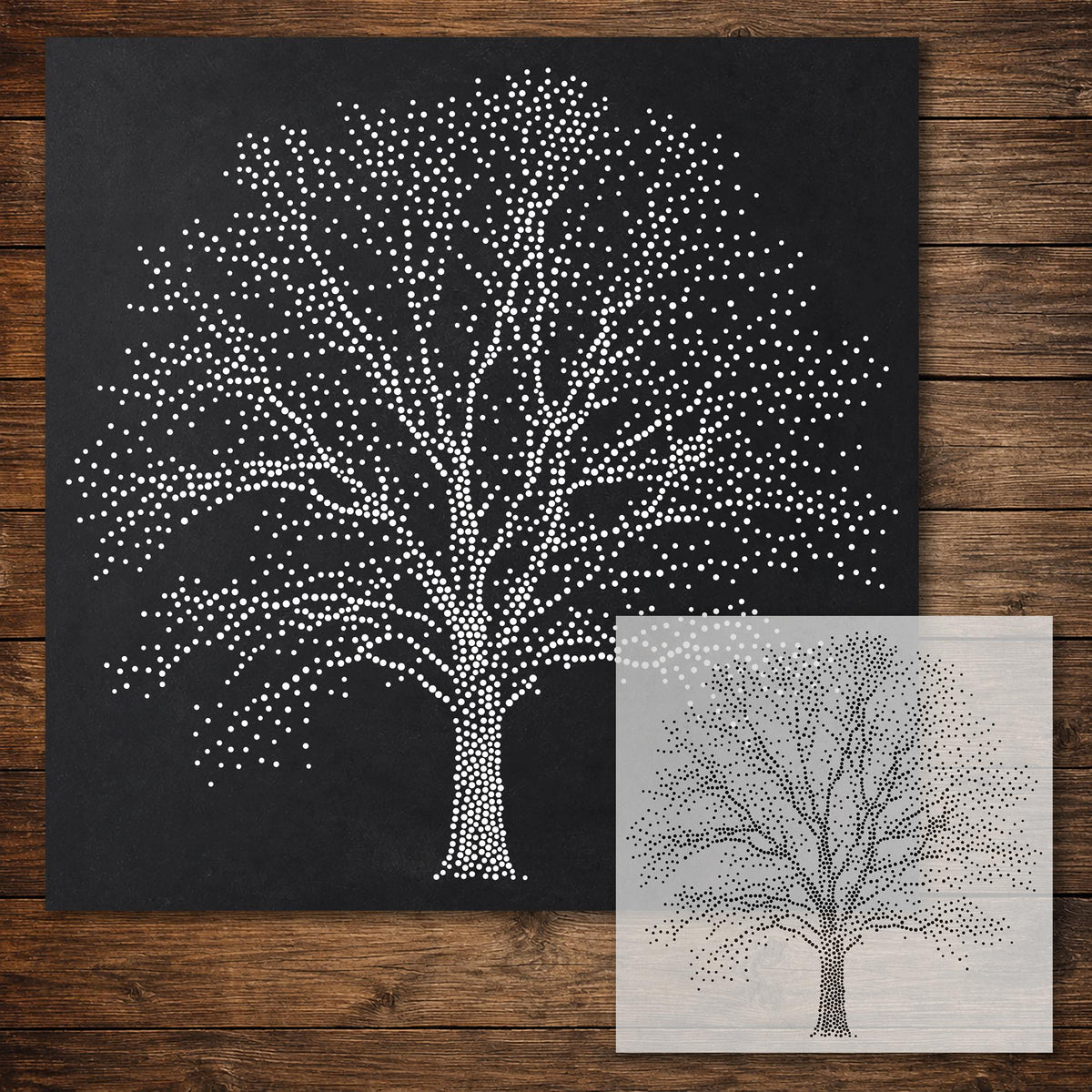 Bare Winter Tree reusable Mylar stencil