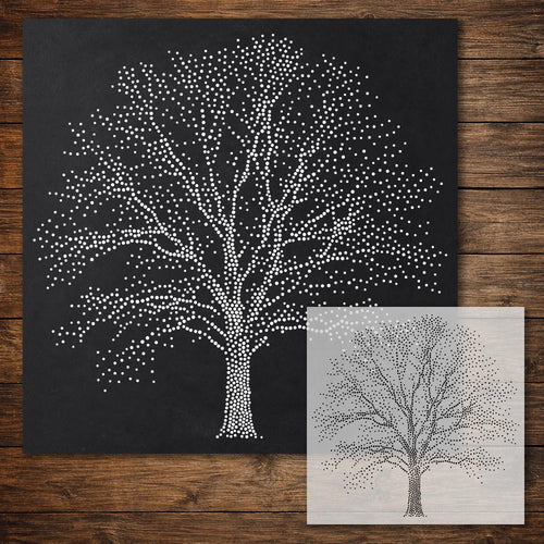 Bare Winter Tree reusable Mylar stencil