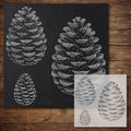 Pine Cones reusable Mylar stencil