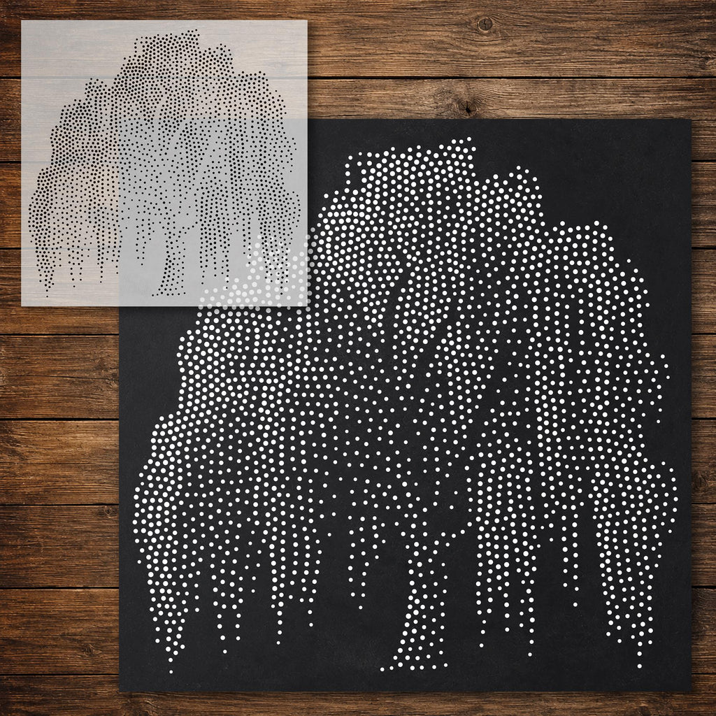 Weeping Willow Tree reusable Mylar stencil