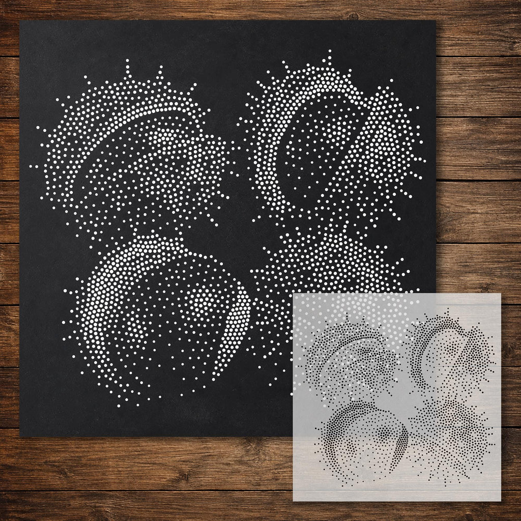 Conkers in Husks reusable Mylar stencil