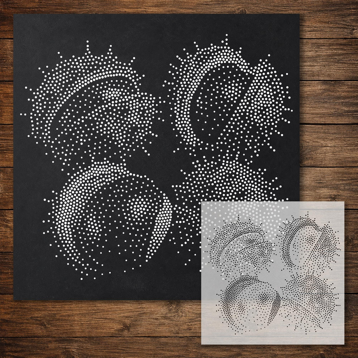 Conkers in Husks reusable Mylar stencil