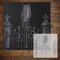 Owl on Gate reusable Mylar stencil
