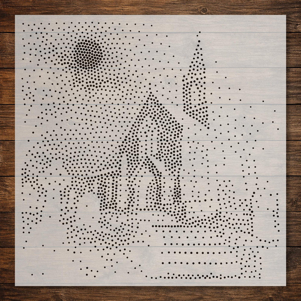 Moonlit Churchyard reusable Mylar stencil