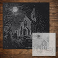 Moonlit Churchyard reusable Mylar stencil