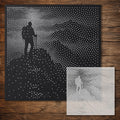 Hiker on Peak reusable Mylar stencil