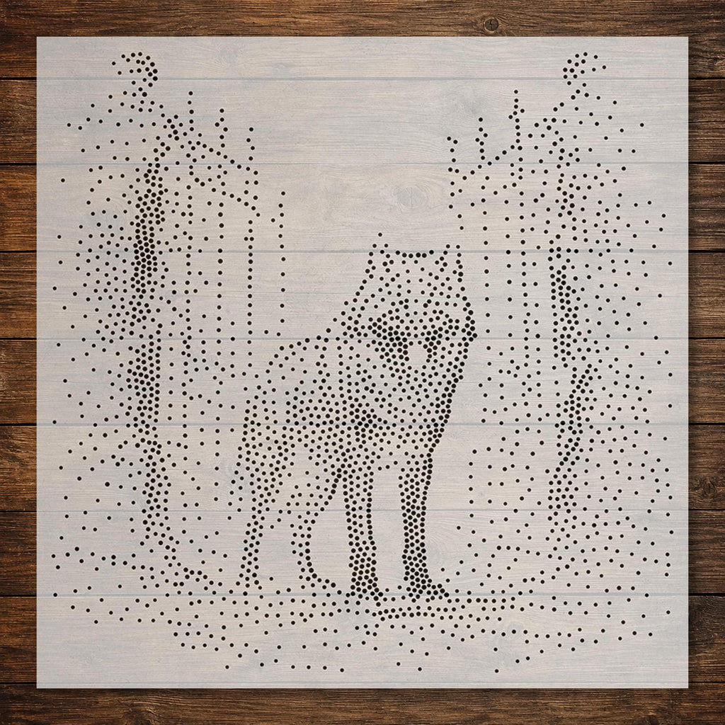 Wolf by Ruined Gates reusable Mylar stencil