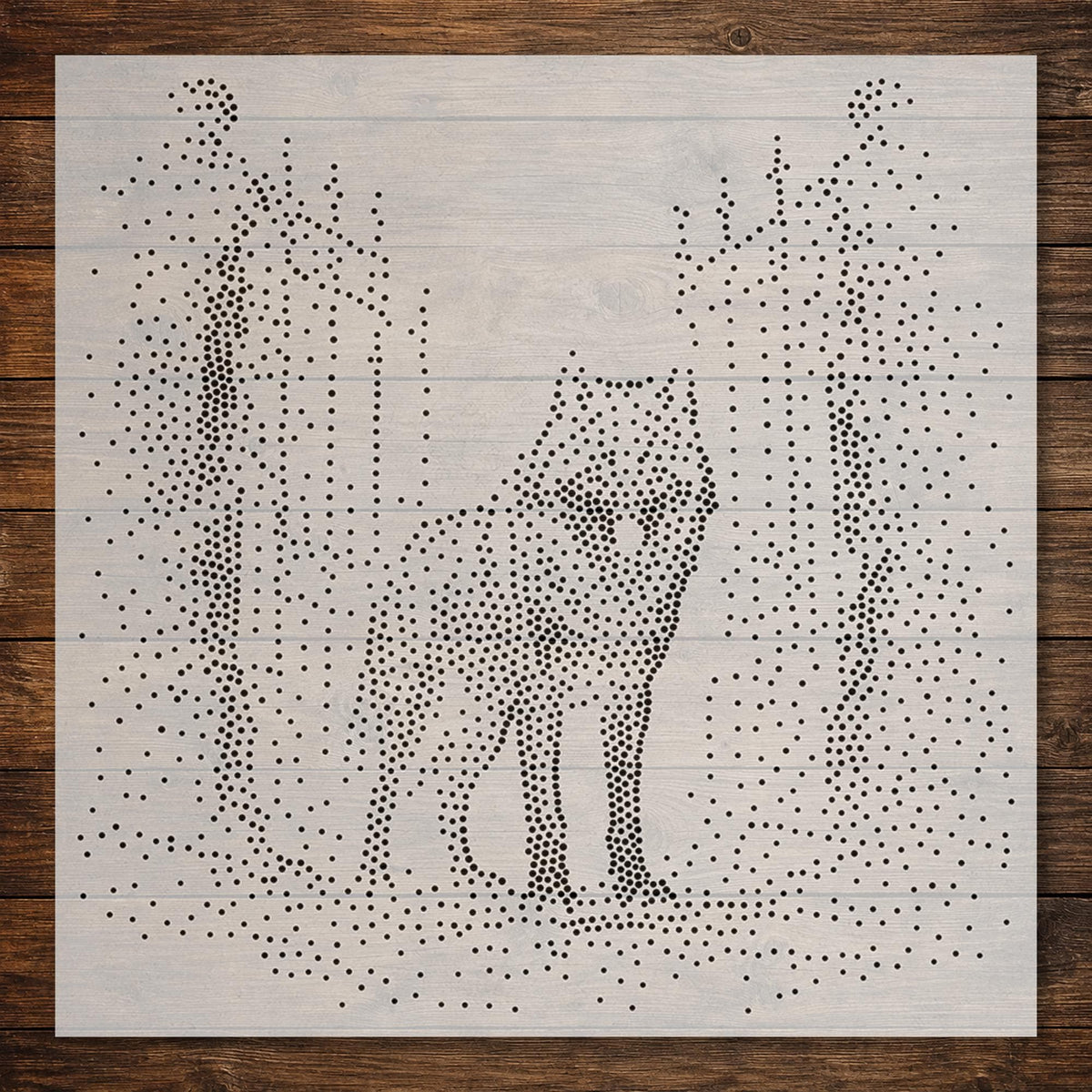 Wolf by Ruined Gates reusable Mylar stencil