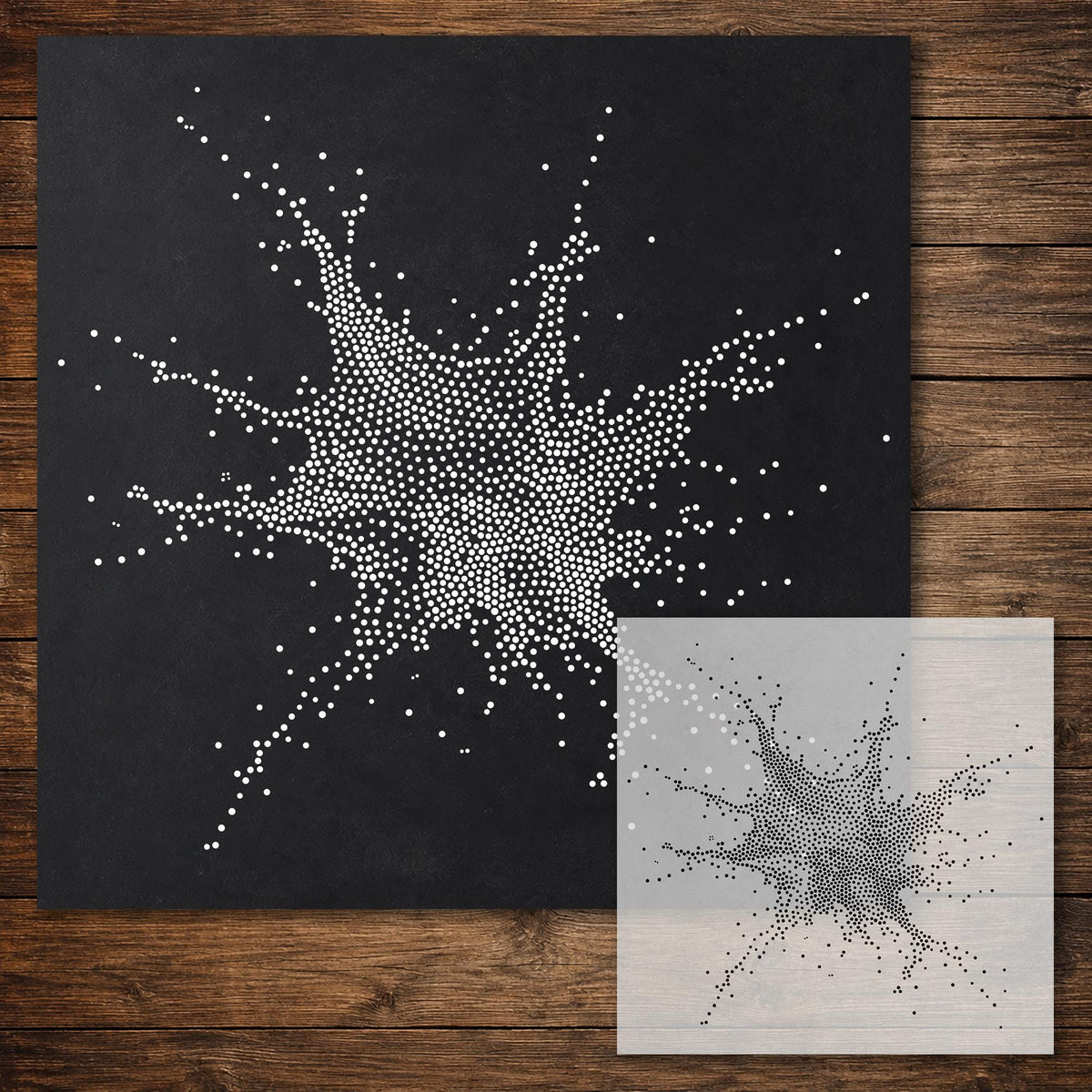 Paint Splat reusable Mylar stencil