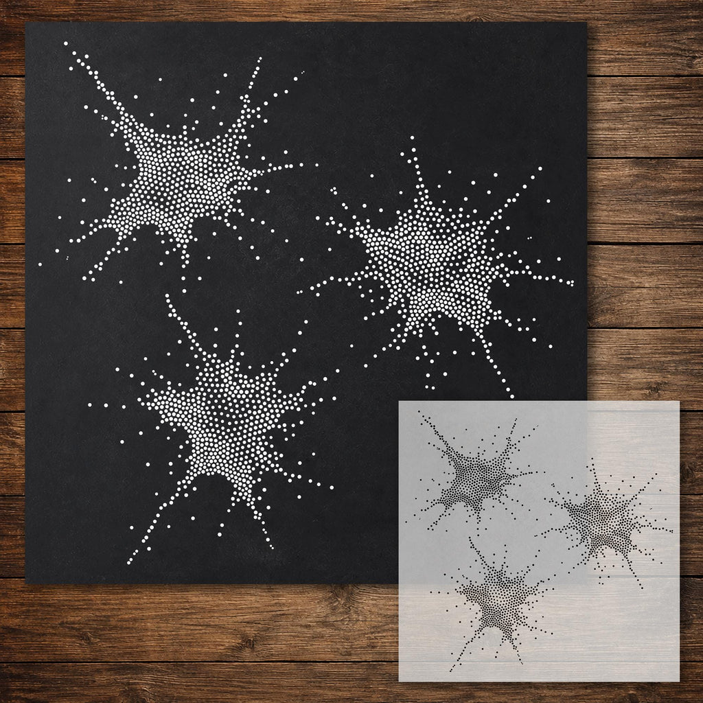 Paint Splats reusable Mylar stencil