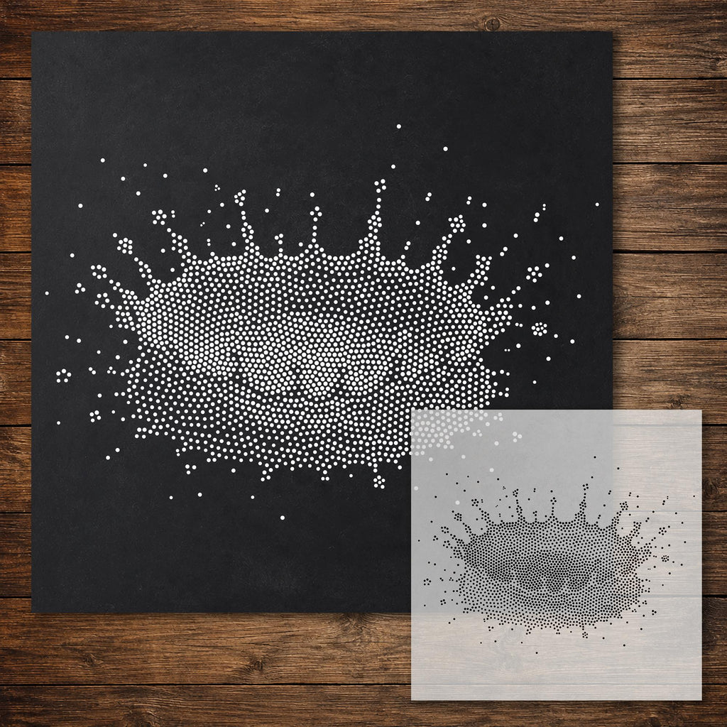 Splash reusable Mylar stencil