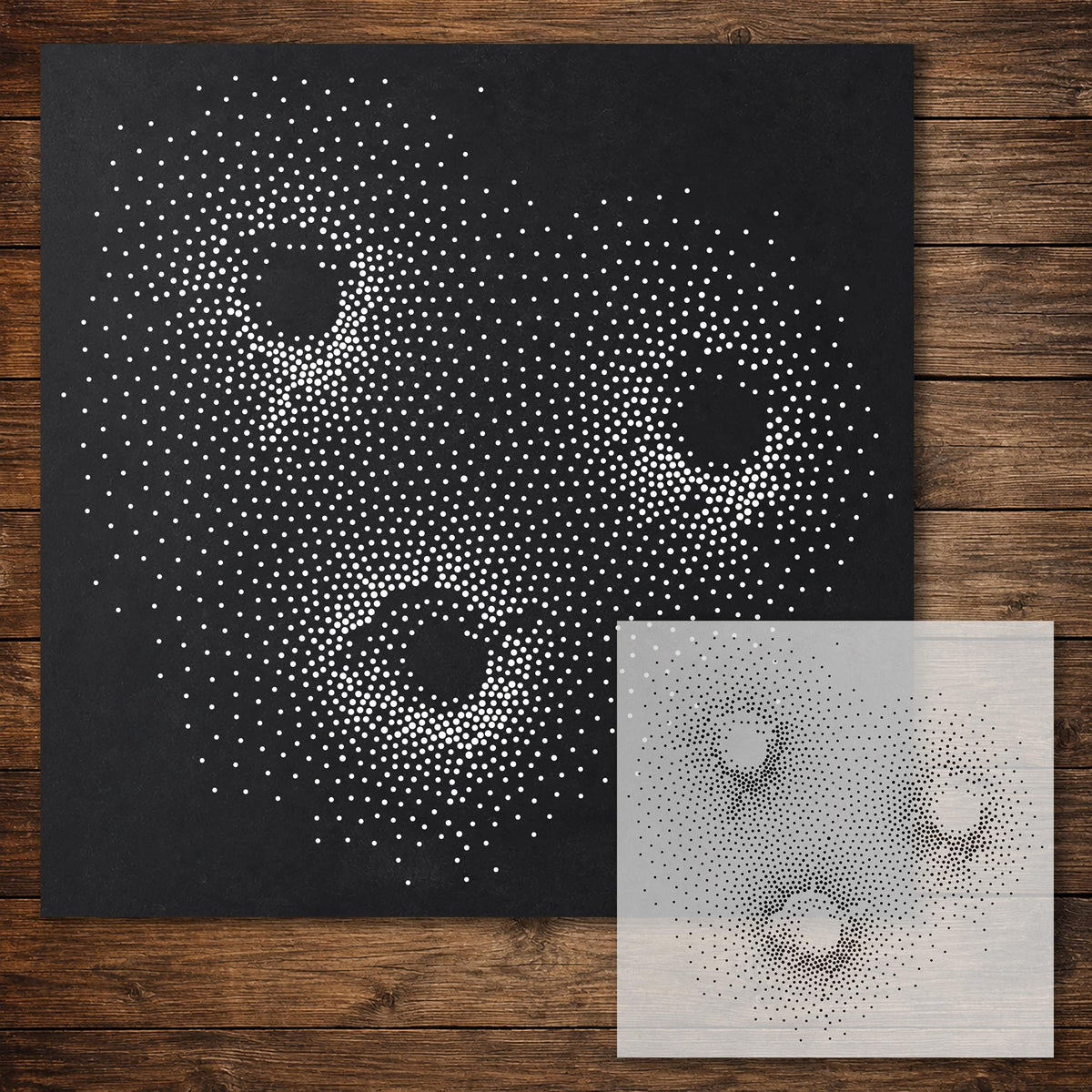 Bullet Holes in Wall reusable Mylar stencil