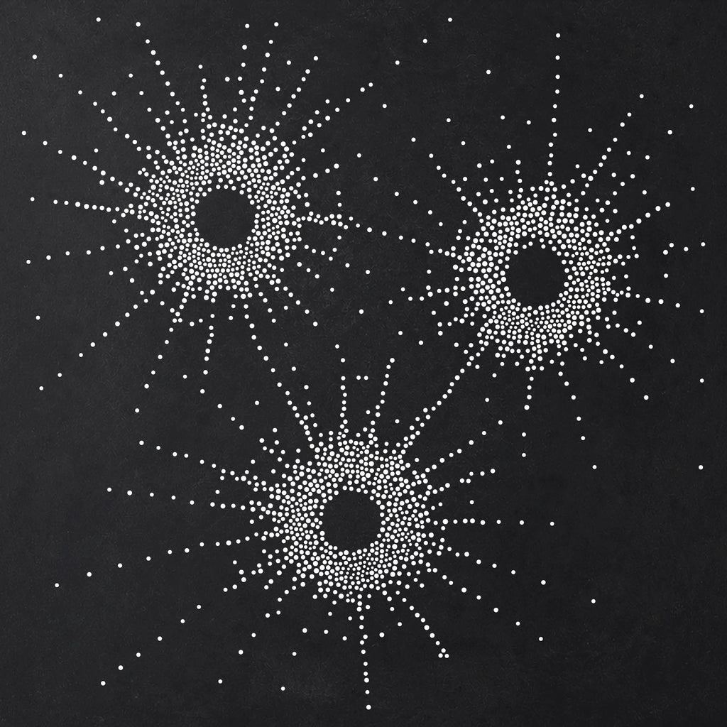 Bullet Holes in Glass reusable Mylar stencil
