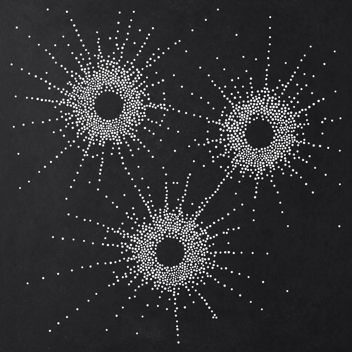 Bullet Holes in Glass reusable Mylar stencil