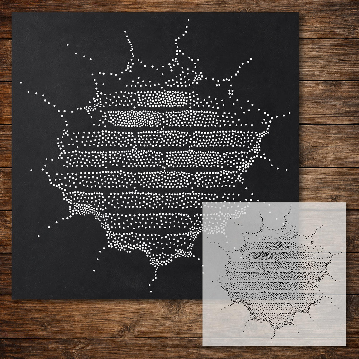 Cracked Brick Wall reusable Mylar stencil