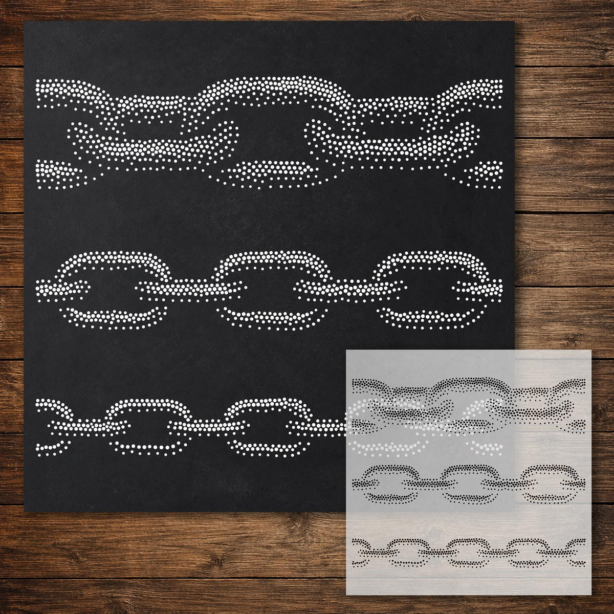 Chain Links reusable Mylar stencil