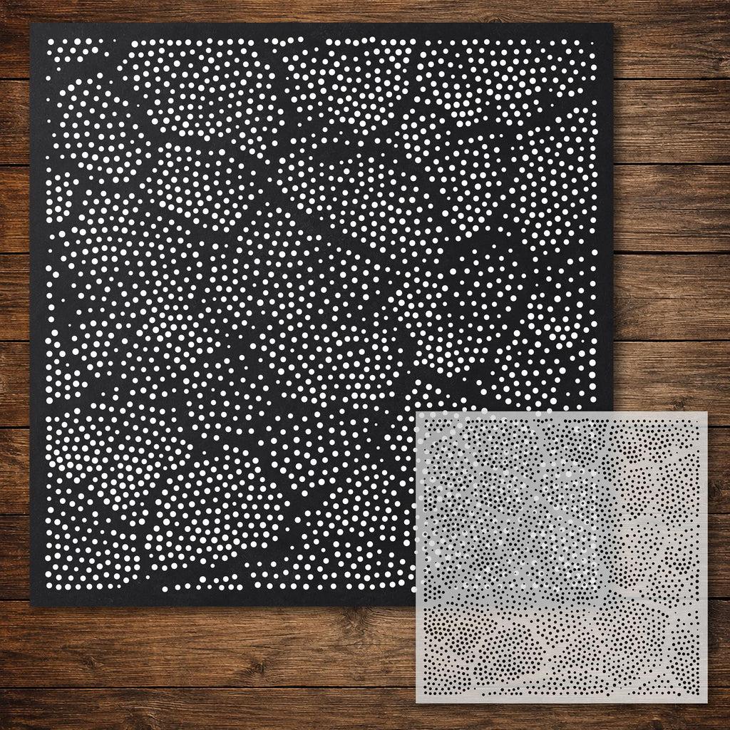 Cracked Earth reusable Mylar stencil