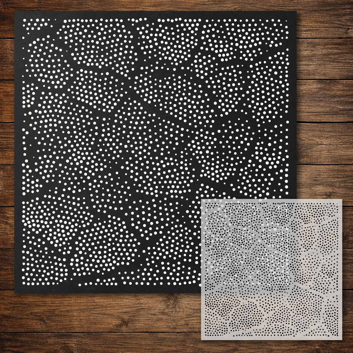 Cracked Earth reusable Mylar stencil