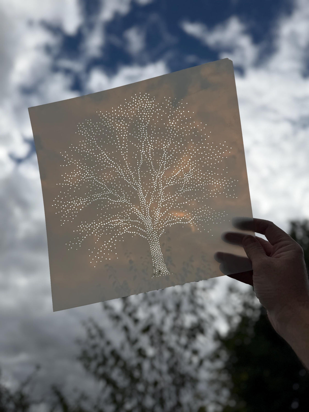 Bare Winter Tree reusable Mylar stencil