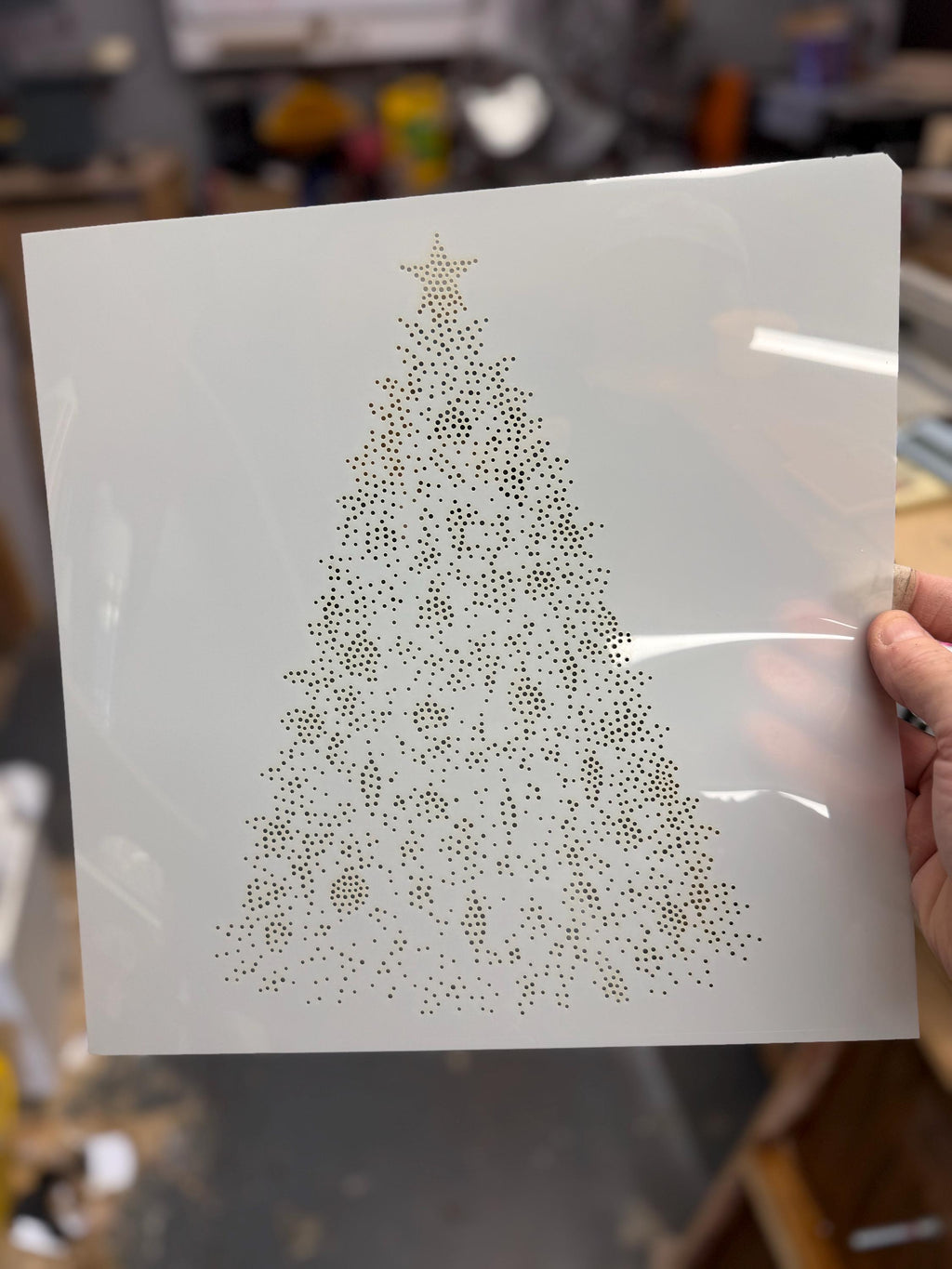 Christmas Tree reusable Mylar stencil