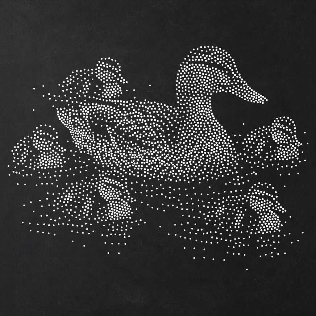 Mallard with Ducklings reusable Mylar stencil