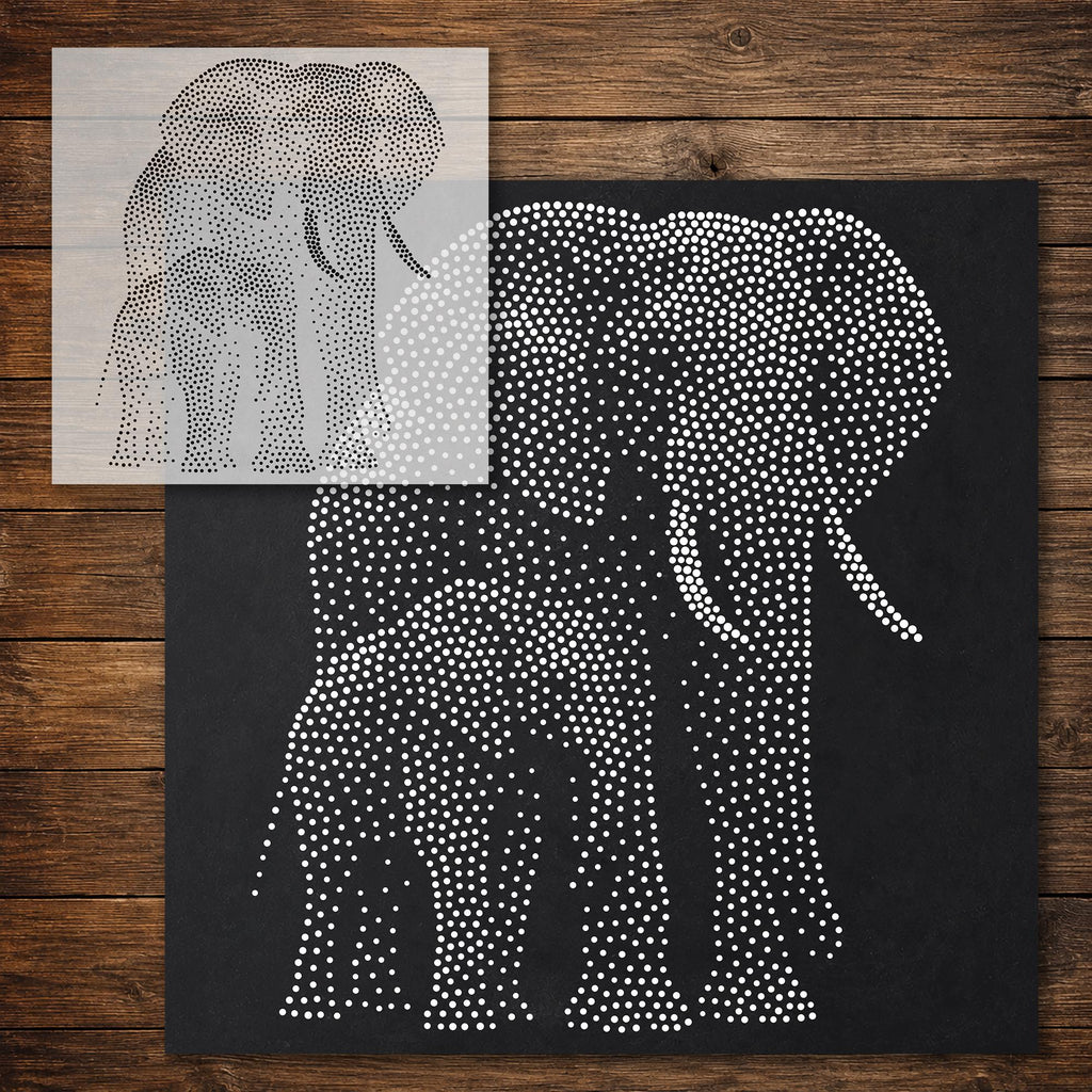 Elephant with Calf reusable Mylar stencil