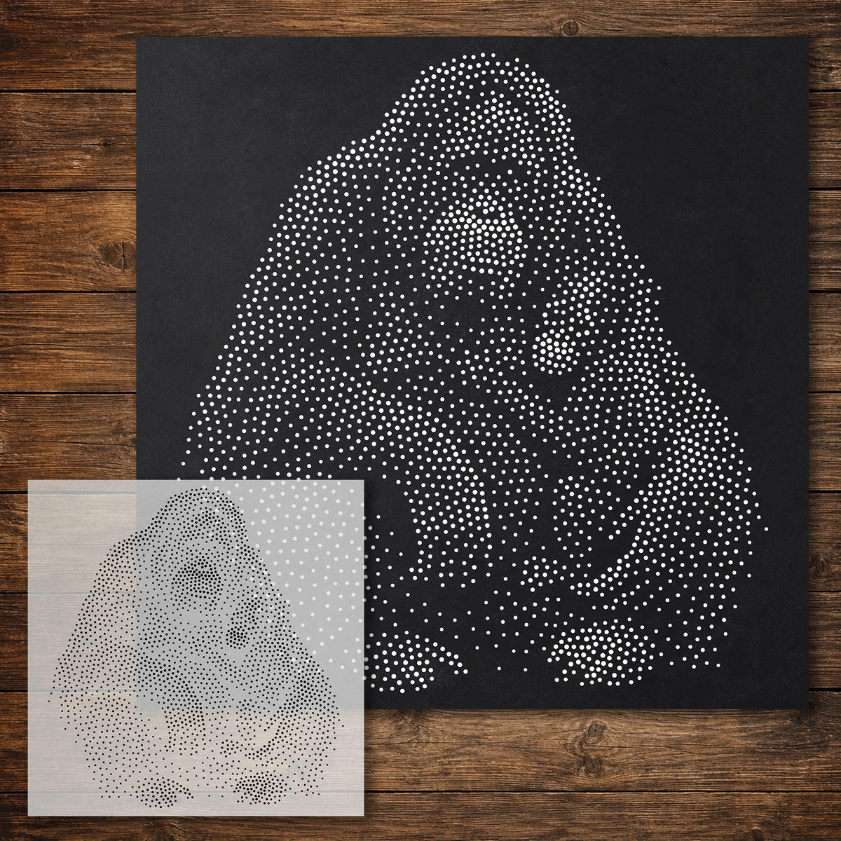 Orangutan with Baby reusable Mylar stencil