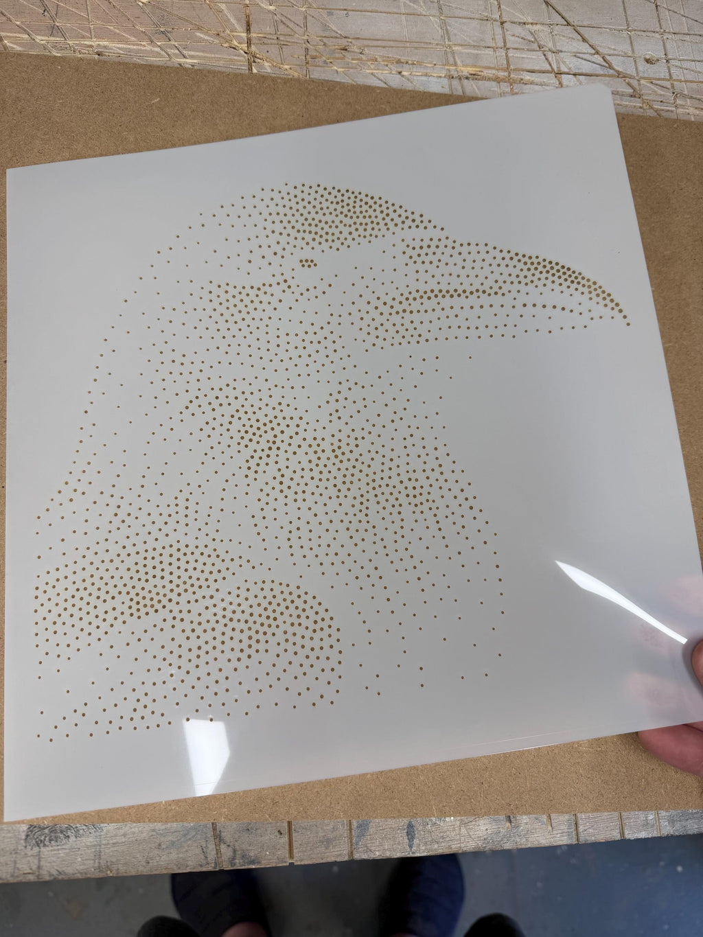 Crow Bird reusable Mylar stencil